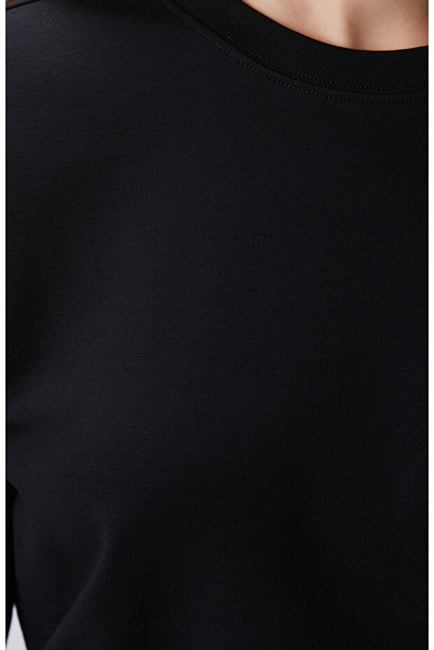 Siyah Basic Sweatshirt - 6