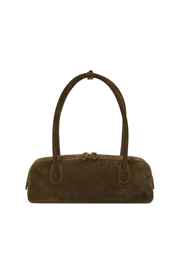 Haki Kadın Süet Çanta - 1