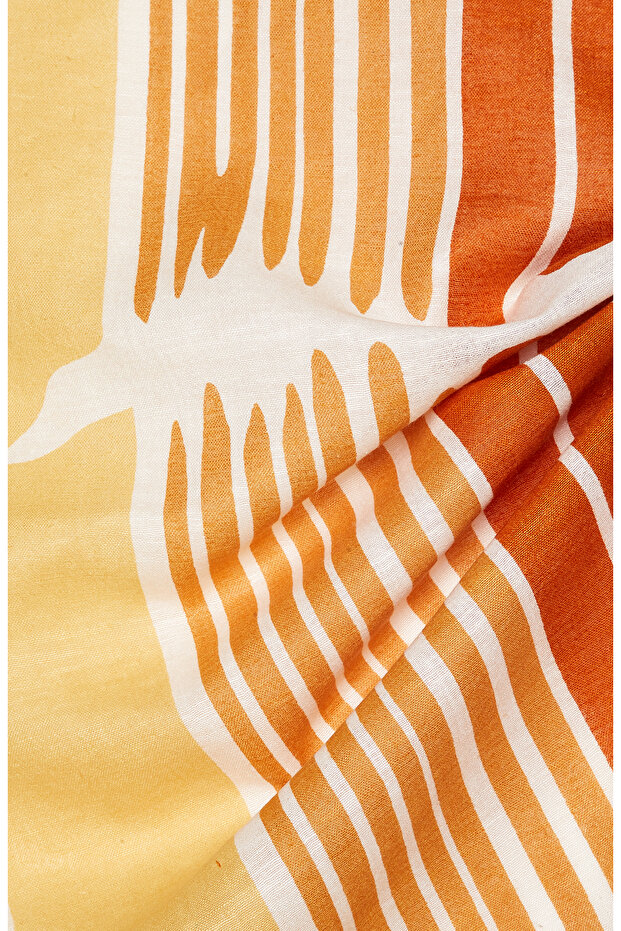 Kiremit Keten Karışımlı Şal - 3