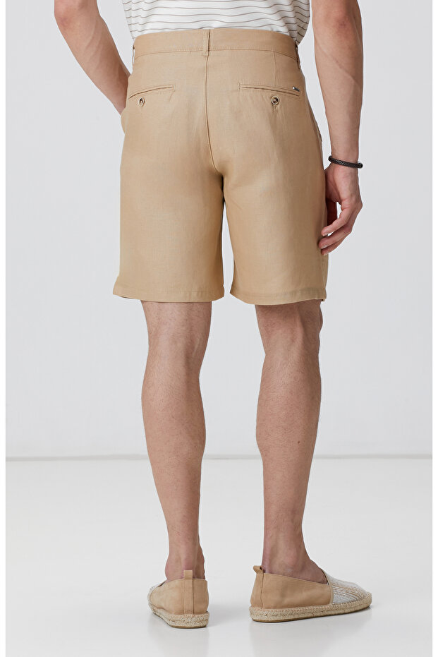 Vizon Keten Chino Şort - 3