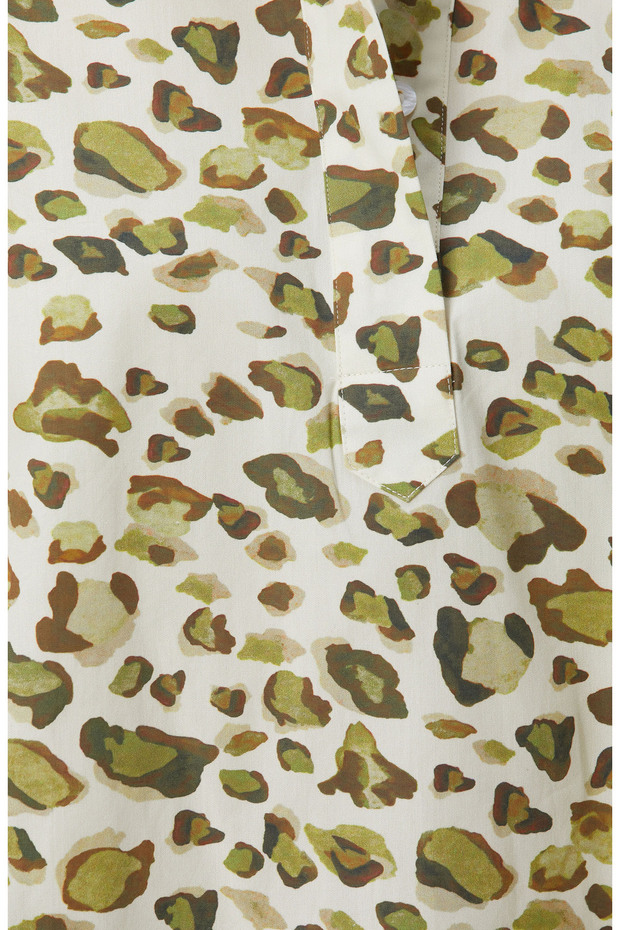 Yeşil Leopar Desenli Elbise - 7