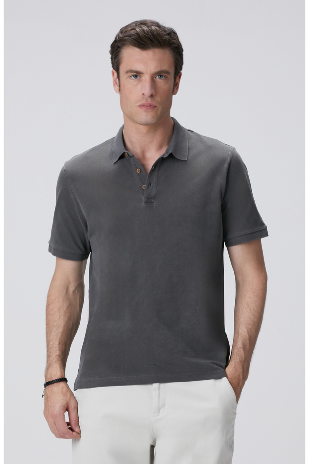 Antrasit Polo T-shirt - 4