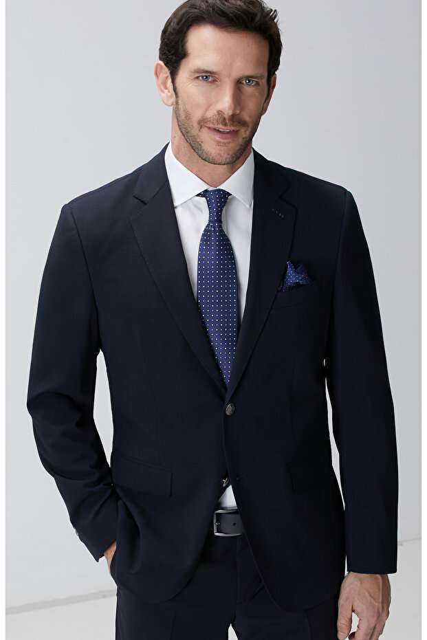 Lacivert Yün Ceket - 4