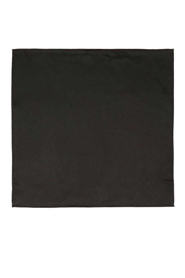 Siyah İpek Poşet Mendil - 1