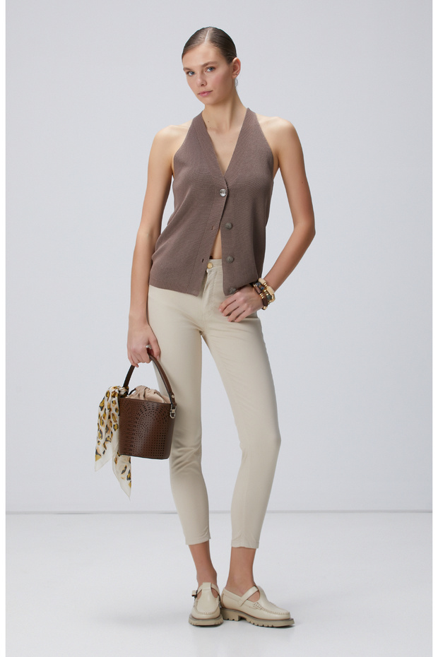 Bej Casual Pantolon - 1