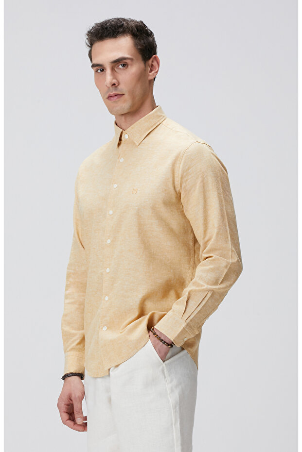 Safran Keten Gömlek - 4
