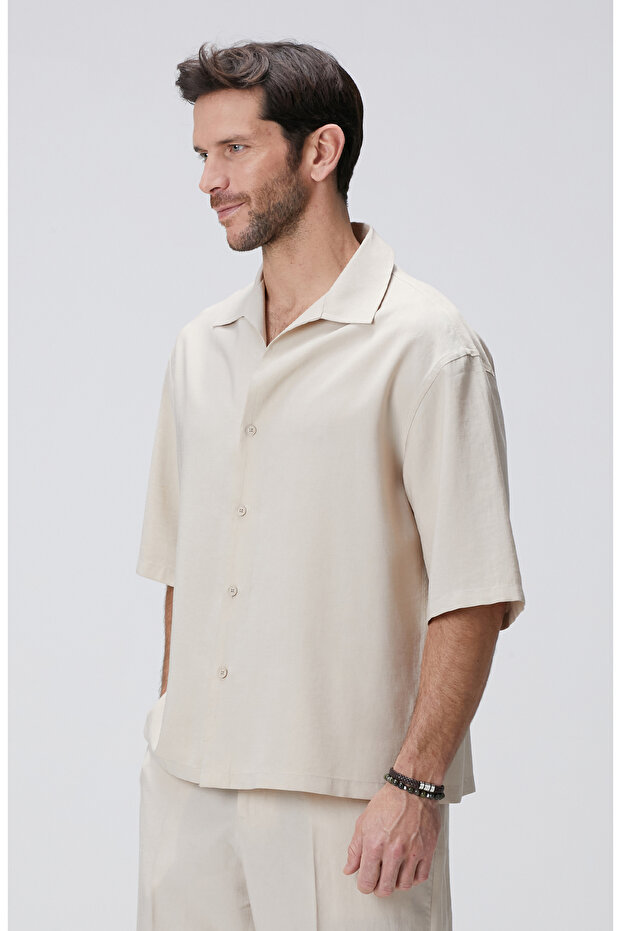 Bej Armürlü Gömlek - 4