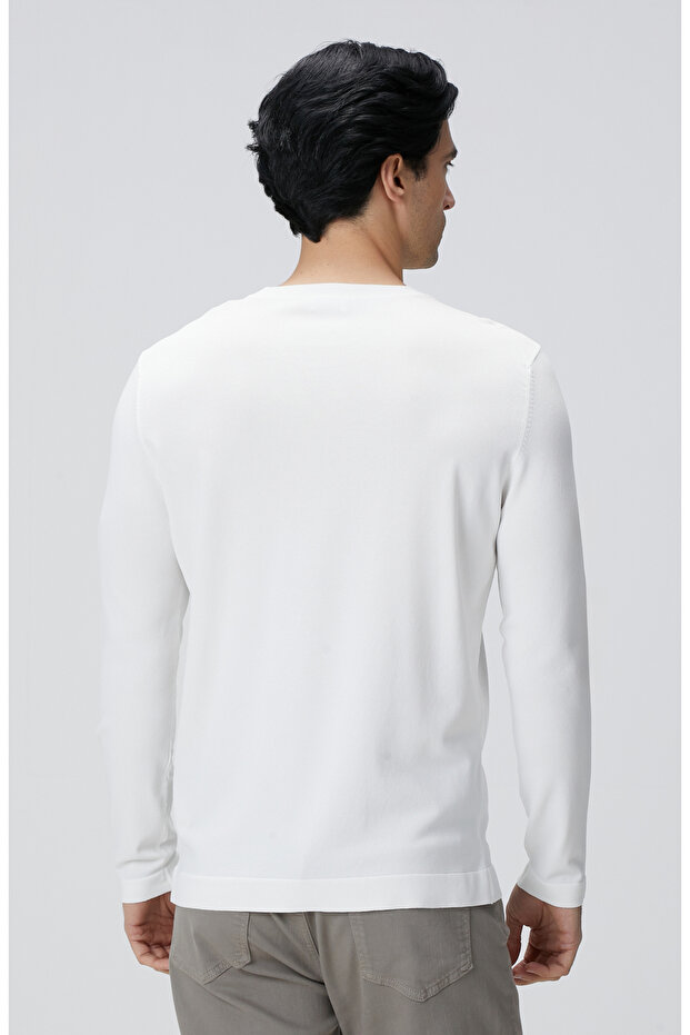N-Tech Kırık Beyaz Basic Triko - 5
