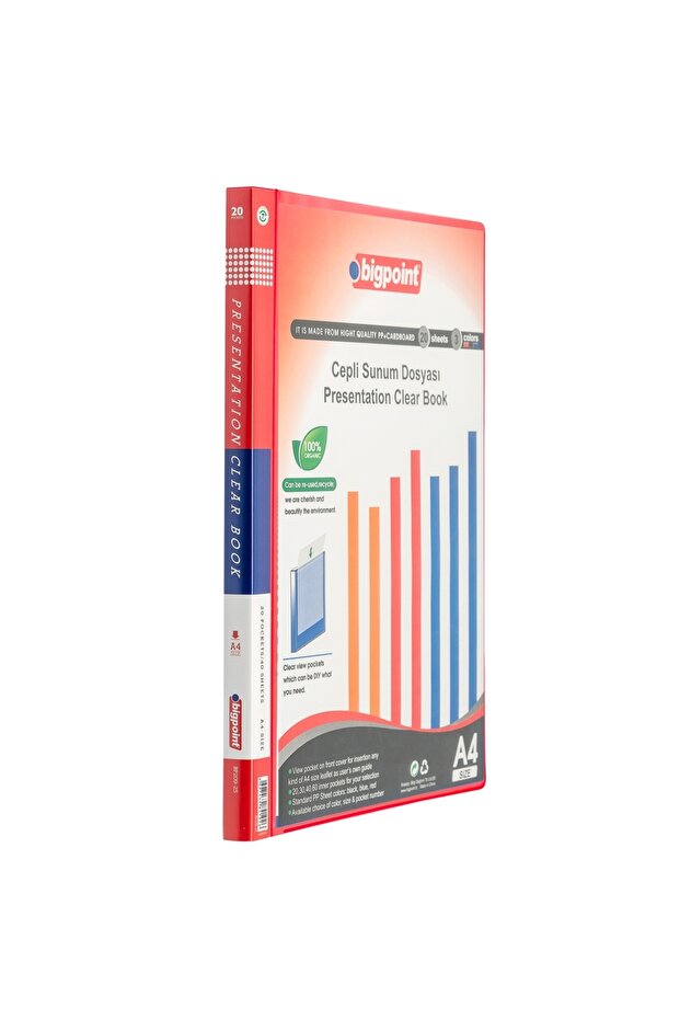 Presentation File with Pockets 20 Pack Red - 1