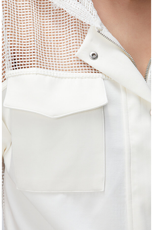 Kırık Beyaz Sweatshirt - 6