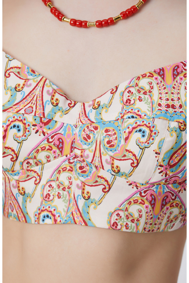 Renkli Desenli Büstiyer - 6