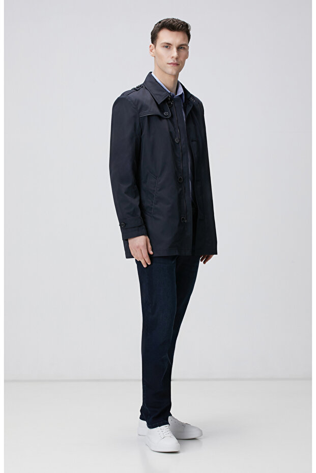 Lacivert Pardösü - 3