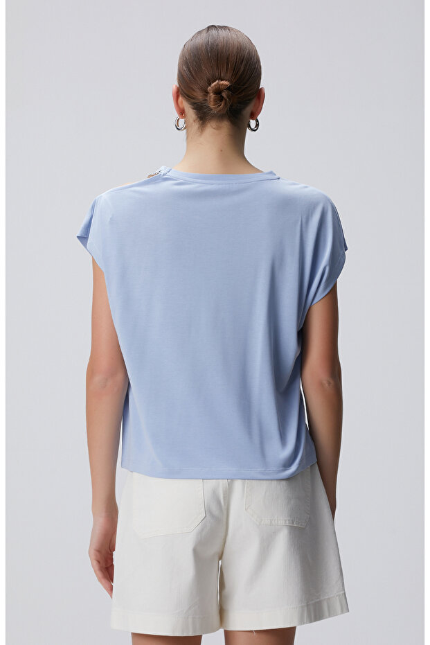 Açık Mavi T-shirt - 5