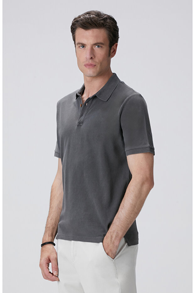 Antrasit Polo T-shirt - 1