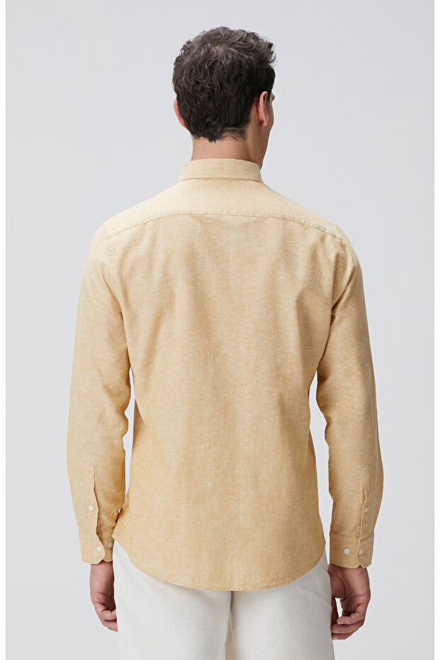 Safran Keten Gömlek - 5