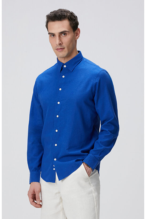 Saks Keten Gömlek - 4