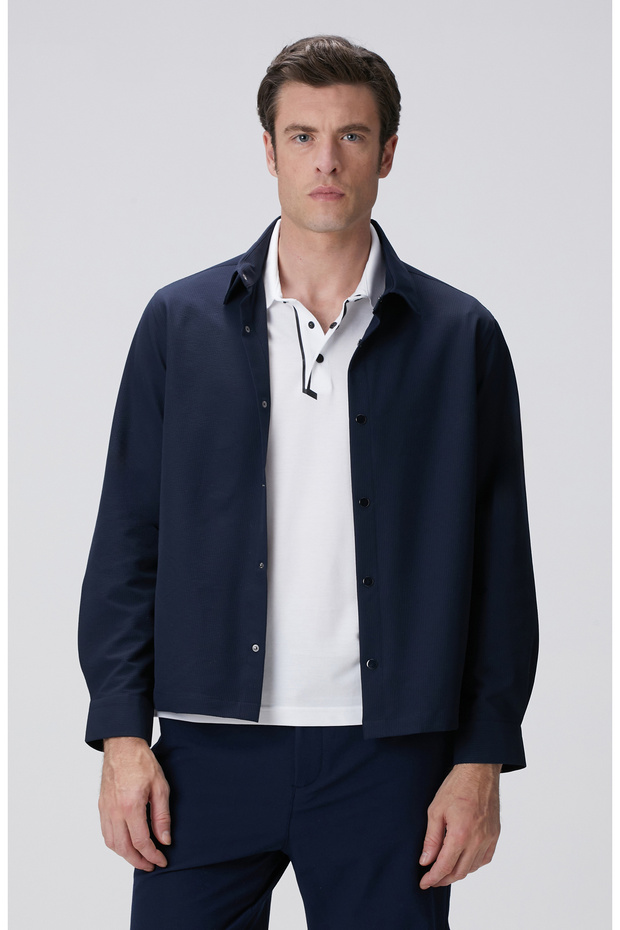 Lacivert Dış Gömlek - 1