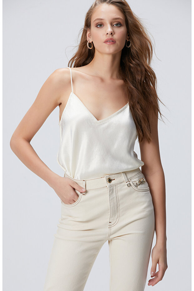 Kırık Beyaz Bluz - 4