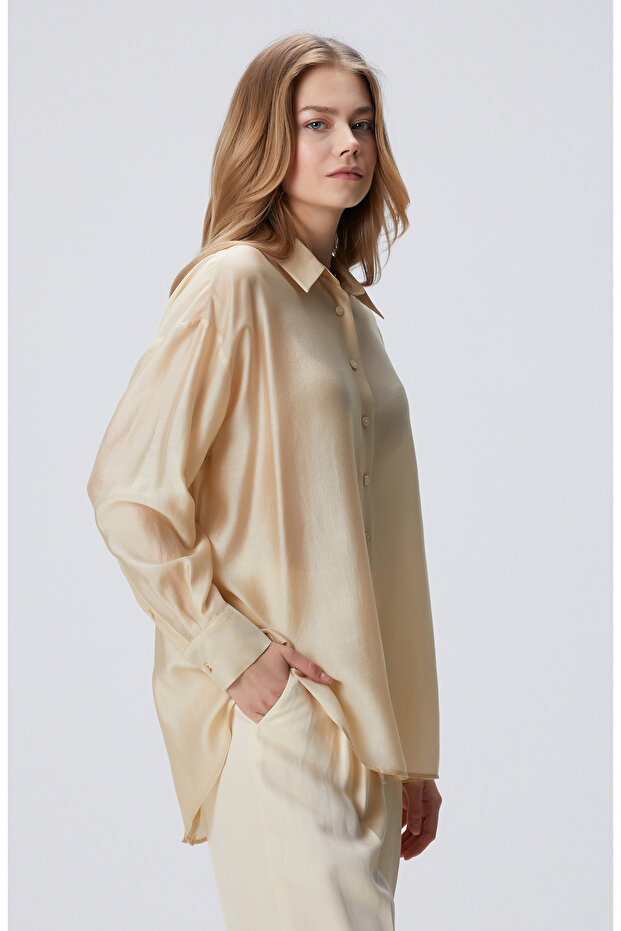 Limited Bej Gömlek - 3