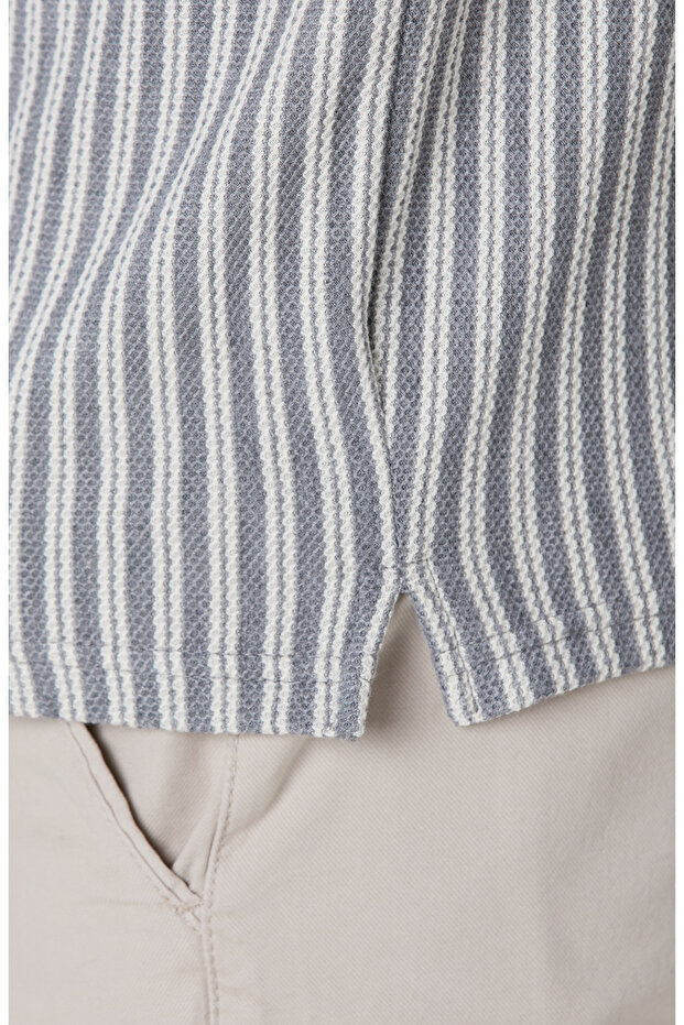 Gri Beyaz Gömlek - 8