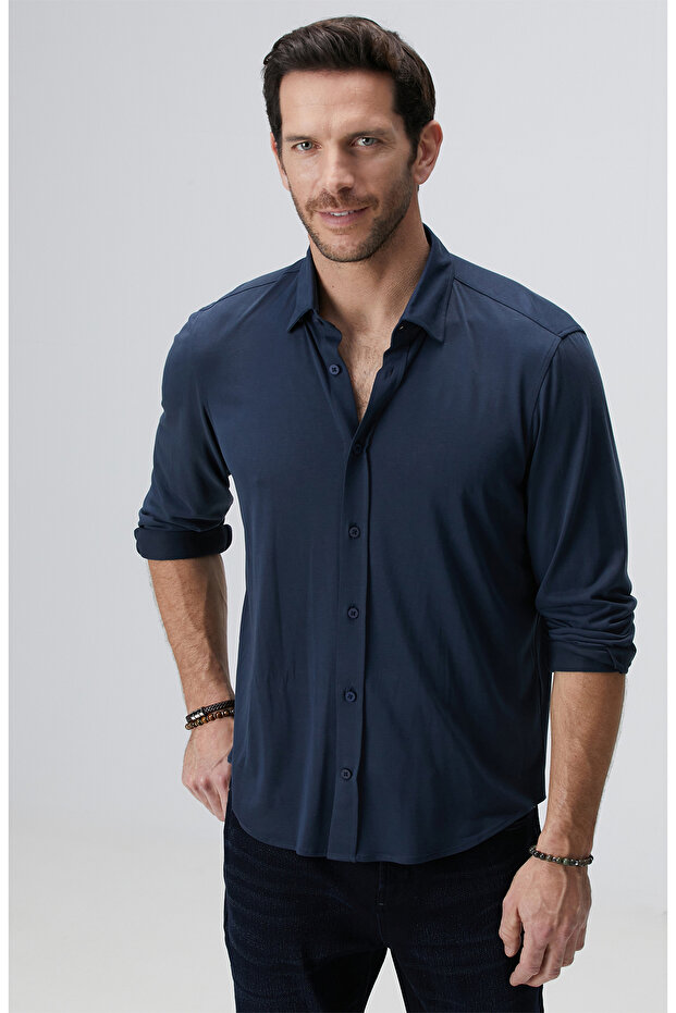 Lacivert Gömlek - 1