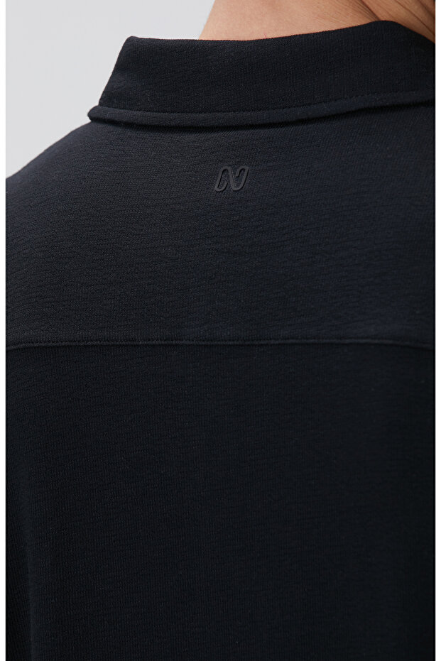 Siyah Jakarlı Gömlek - 7