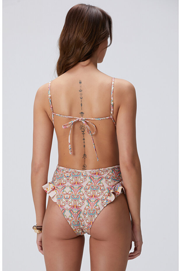 Bej Volan Detaylı Mayo - 5