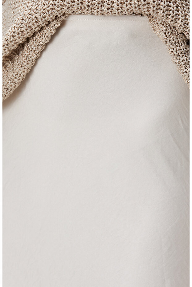 Açık Bej Maksi Etek - 5