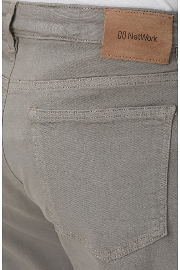 Açık Haki Denim Pantolon - 5