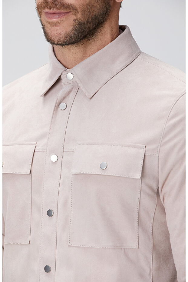 Pembe Süet Mont - 6