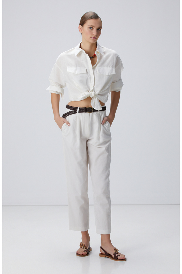 Kırık Beyaz Pantolon - 1