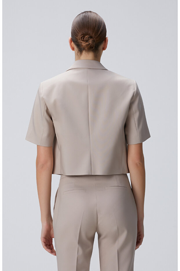 Vizon Tek Metal Düğmeli Ceket - 6