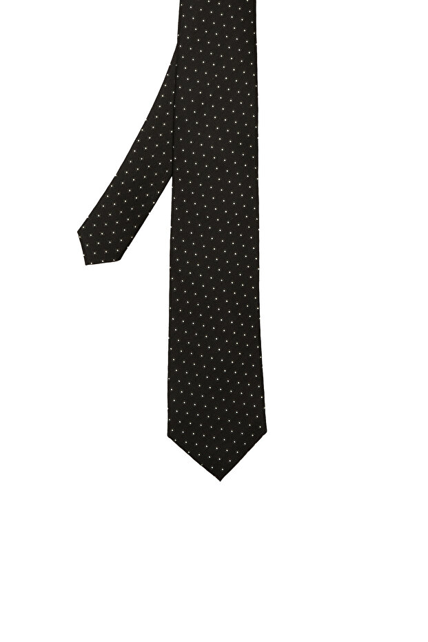 Siyah İpek Kravat - 1