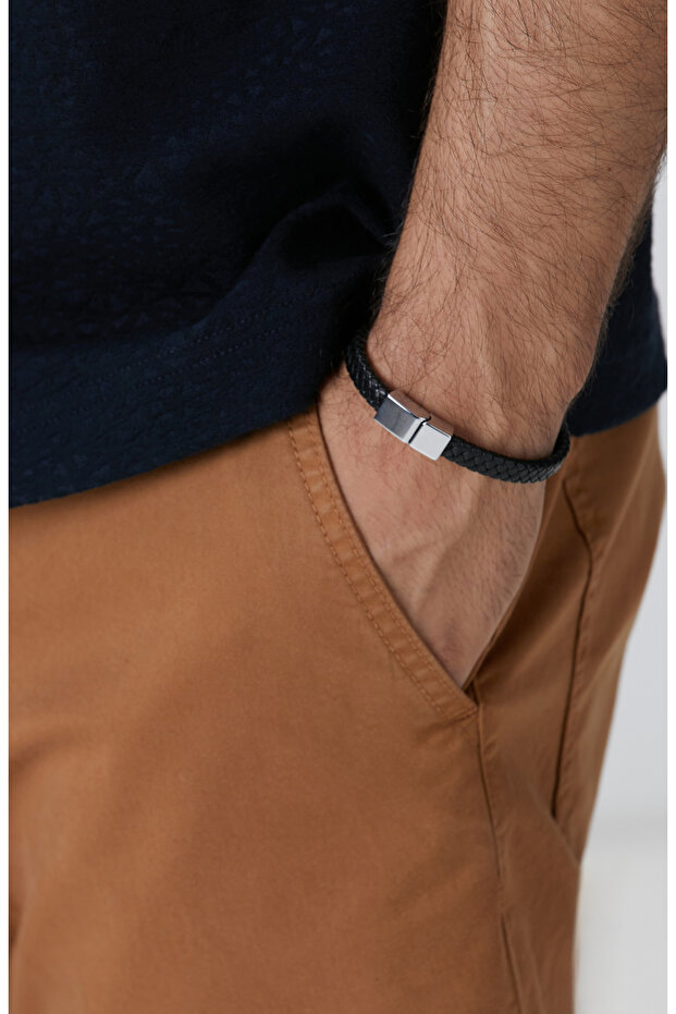 Siyah Erkek Deri Bileklik - 3