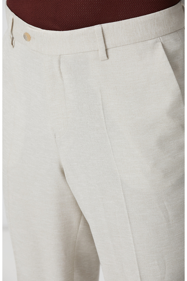 Naturel Armürlü Pantolon - 4