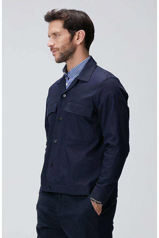 Lacivert Dış Gömlek - 4
