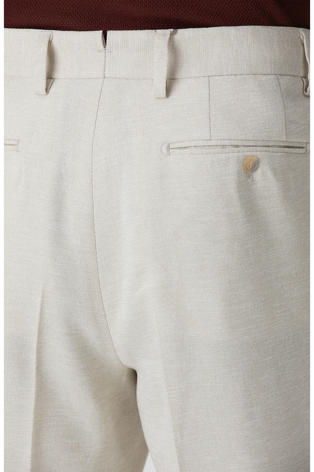 Naturel Armürlü Pantolon - 5