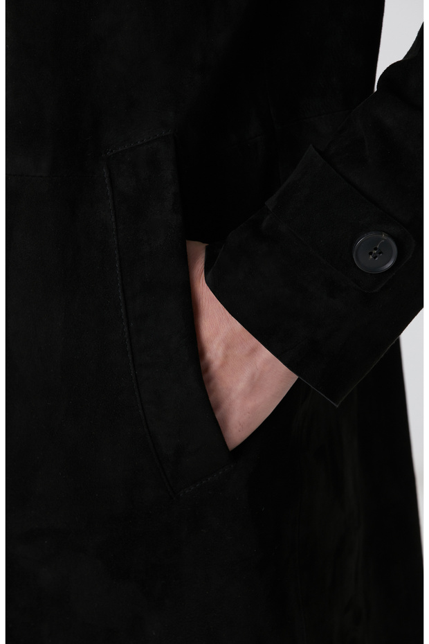Siyah Süet Pardösü - 7