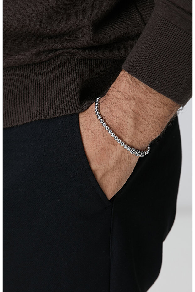 Silver Erkek Paslanmaz Çelik Bileklik - 3