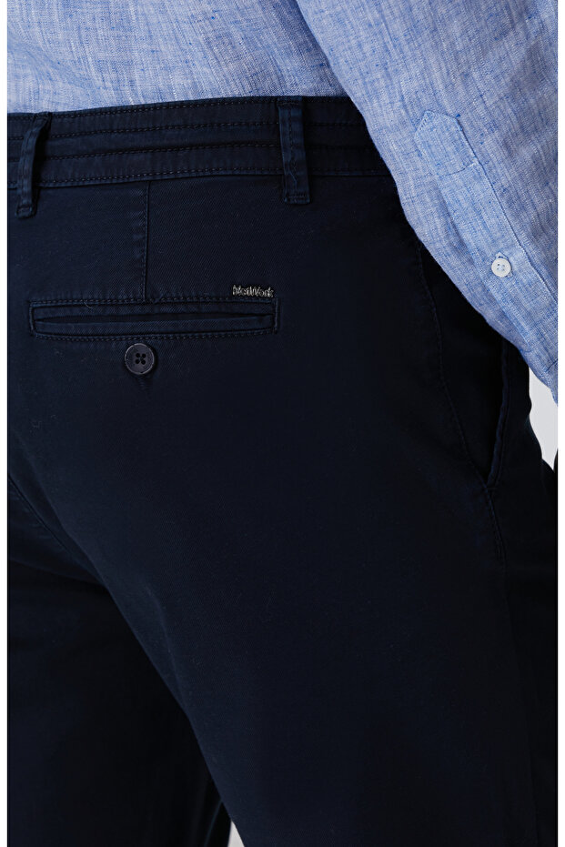 Lacivert Chino Şort - 5