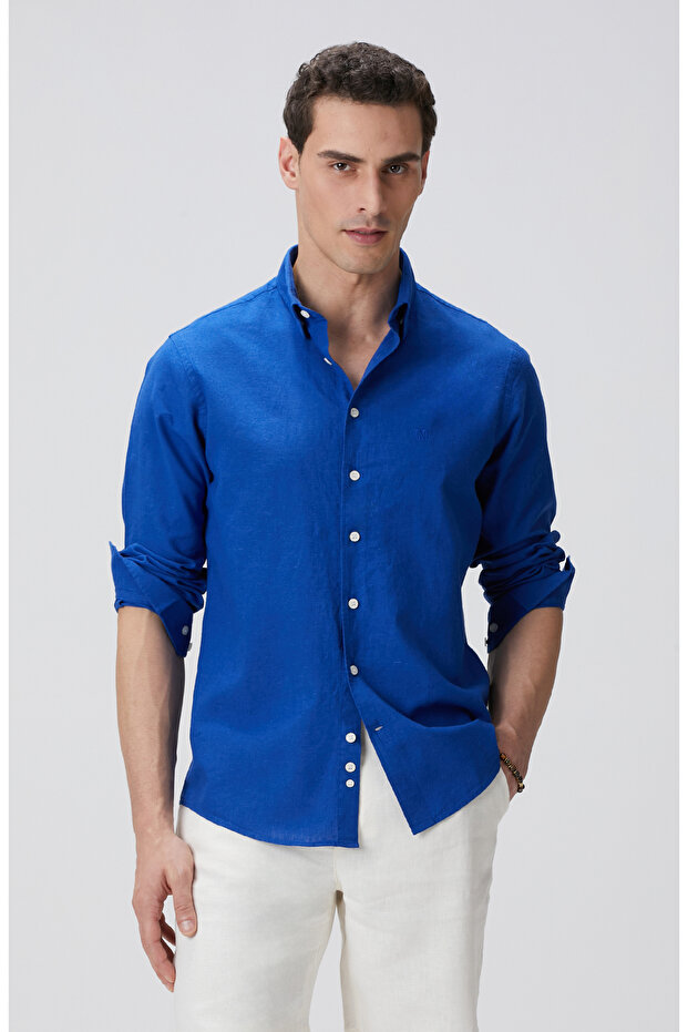 Saks Keten Gömlek - 1