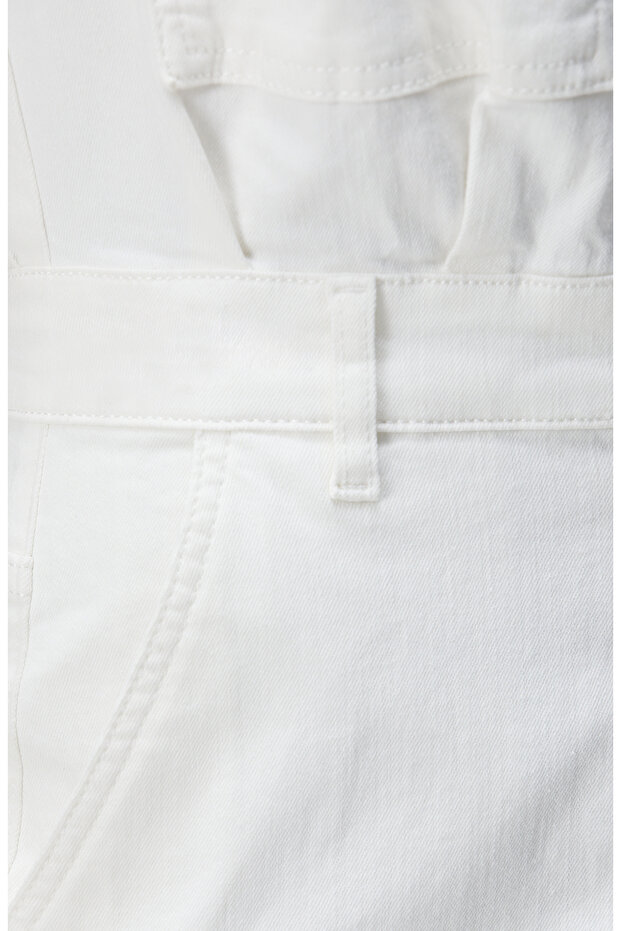 Kırık Beyaz Denim Tulum - 6