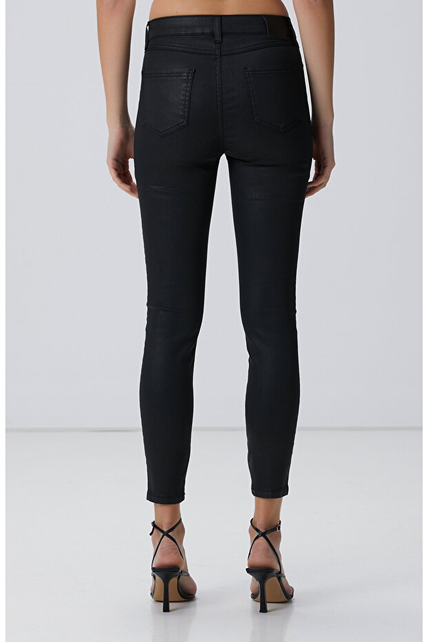 Siyah Denim Pantolon - 4