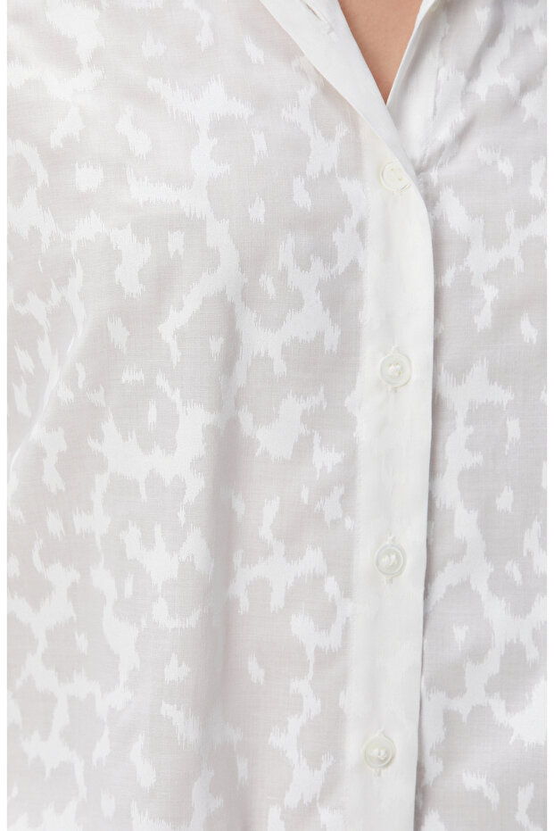 Kırık Beyaz Desenli Gömlek - 6