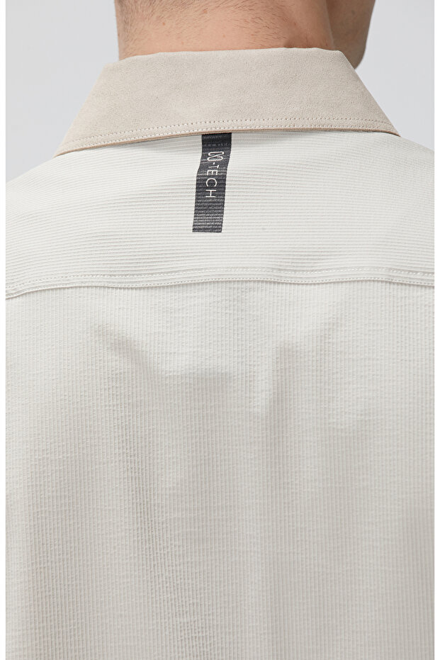 N-Tech Taş Süet Detaylı Dış Gömlek - 7