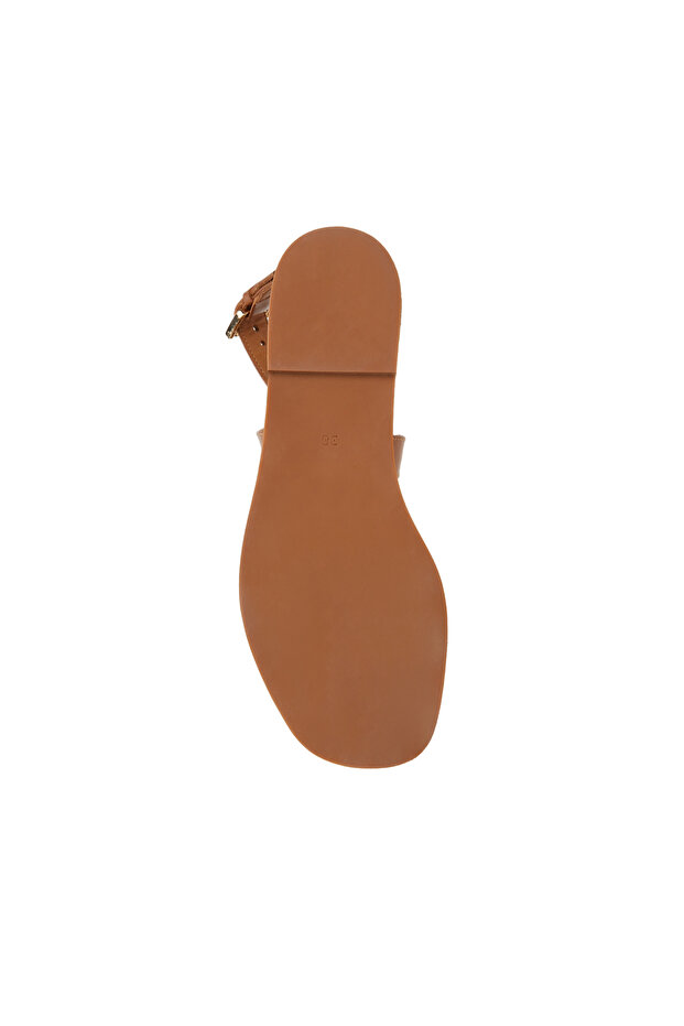 Taba Kadın Deri Sandalet - 5