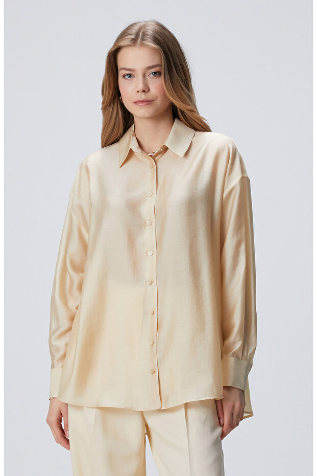 Limited Bej Gömlek - 4