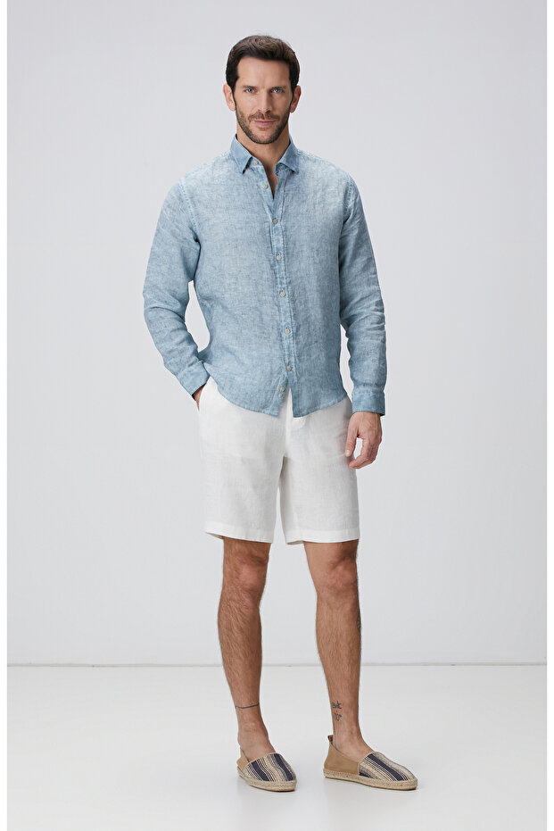 Mint Keten Gömlek - 3