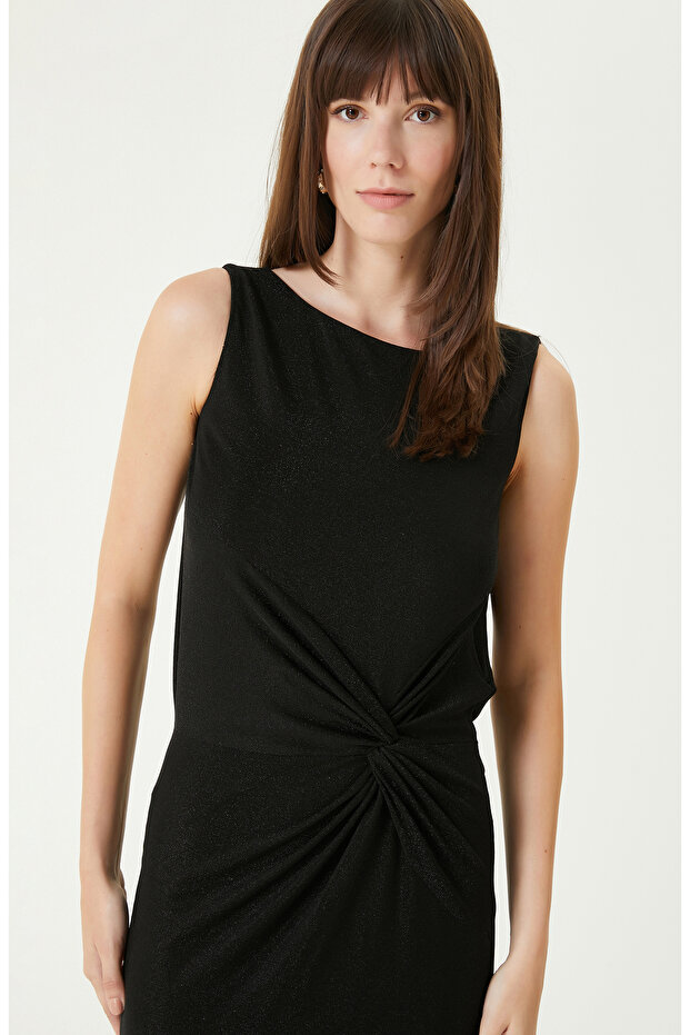 Siyah Maxi Abiye Elbise - 2