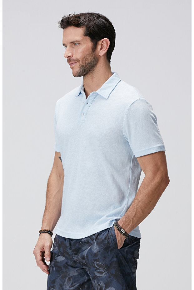 Açık Mavi T-shirt - 4